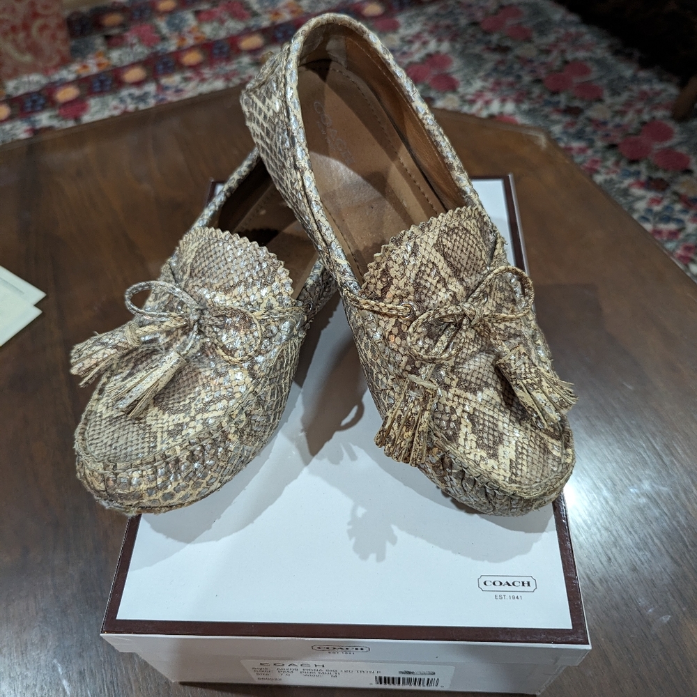 Coach Snake print Loafer in size 7